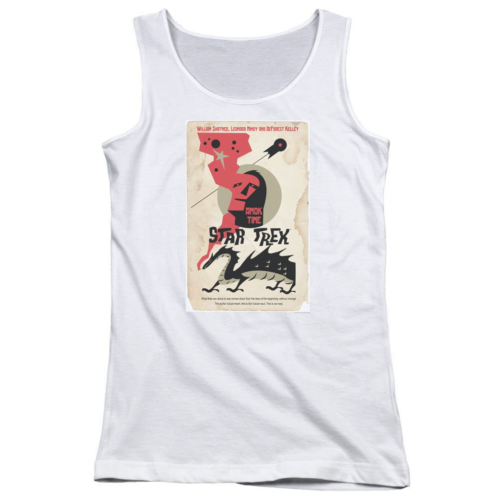 Star Trek/tos Episode 30-juniors Tank Top-white