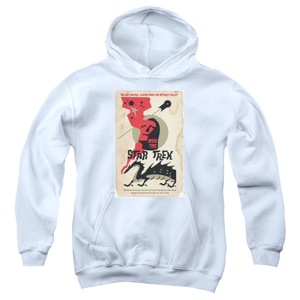 Star Trek/tos Episode 30-youth Pull-over Hoodie-white