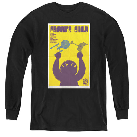 Star Trek/tos Episode 40-youth Long Sleeve Tee-black