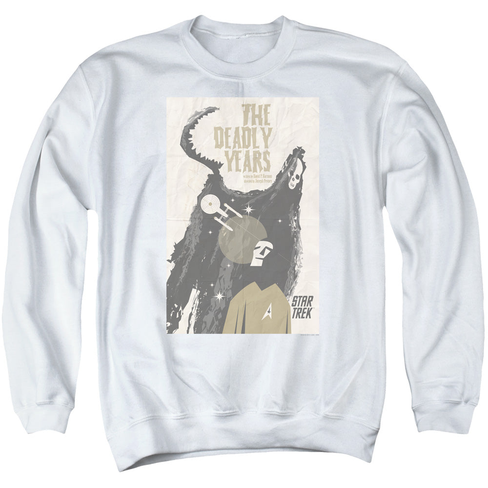 Star Trek/tos Episode 41-adult Crewneck Sweatshirt-white