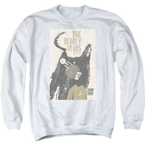 Star Trek/tos Episode 41-adult Crewneck Sweatshirt-white