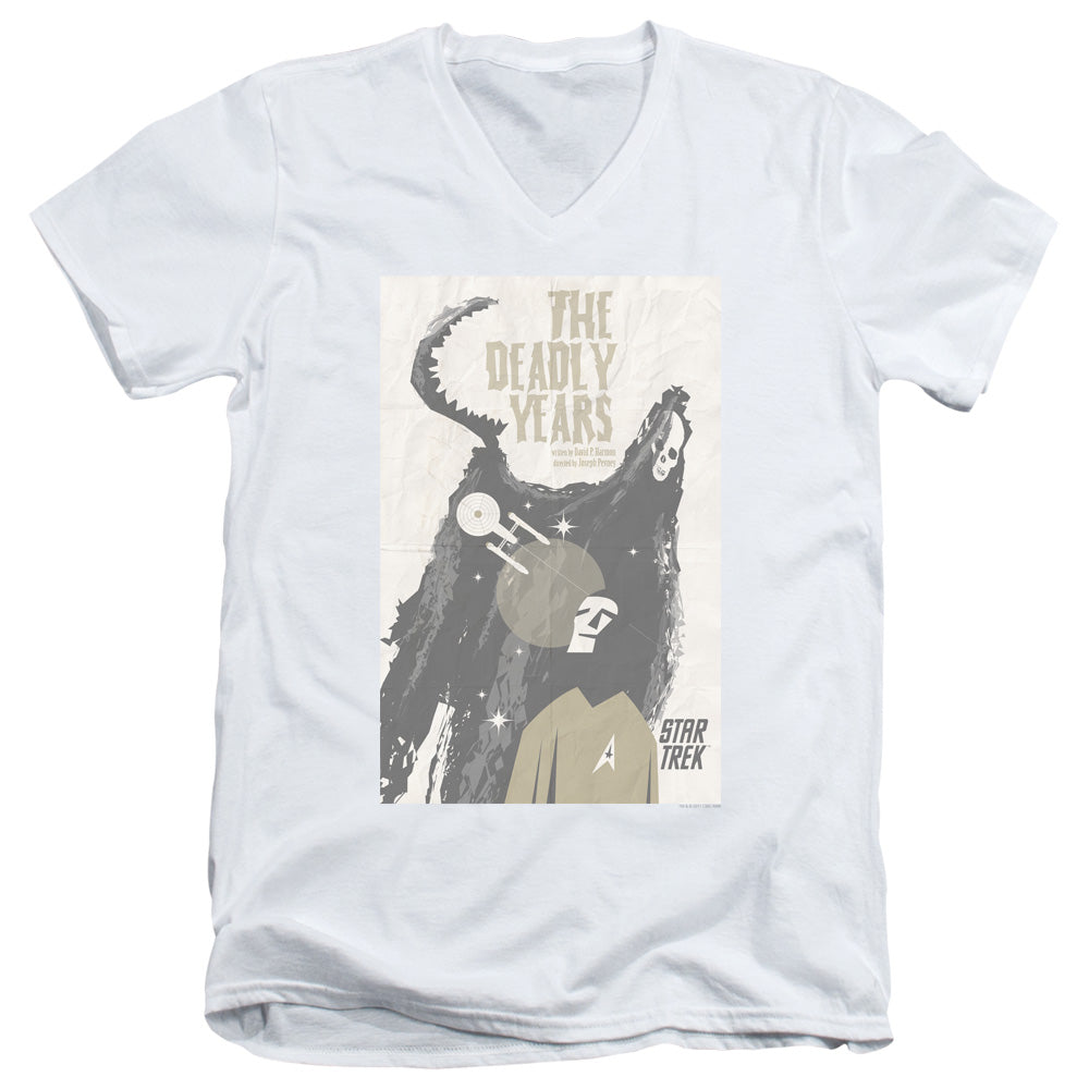 Star Trek/tos Episode 41-s/s Adult V-neck 30/1-white