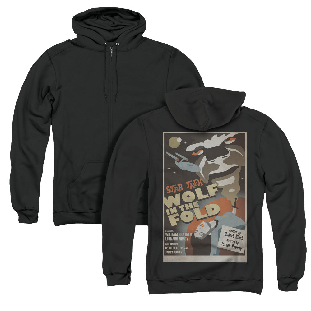 Star Trek/tos Episode 43 (back Print) - Adult Zipper Hoodie-black