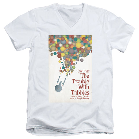 Star Trek/tos Episode 44-s/s Adult V-neck 30/1-white