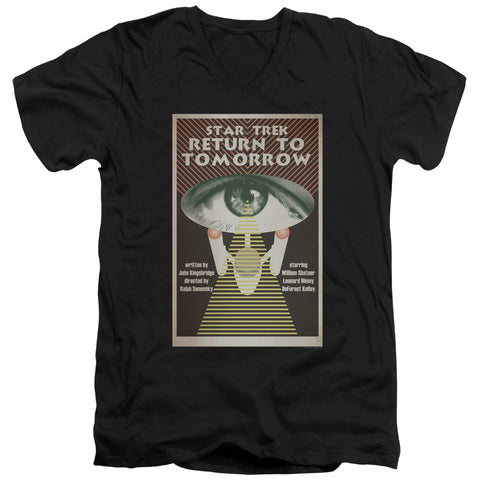 Star Trek/tos Episode 49-s/s Adult V-neck 30/1-black