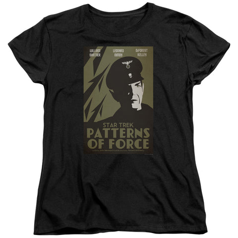 Star Trek/tos Episode 50-s/s Womens Tee-black