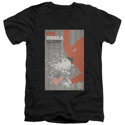Star Trek/tos Episode 52-s/s Adult V-neck 30/1-black