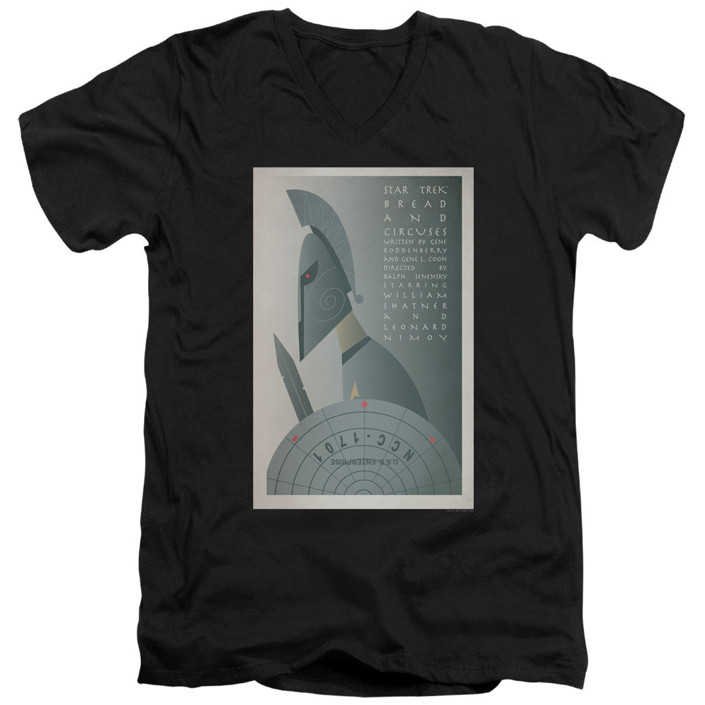 Star Trek/tos Episode 54-s/s Adult V-neck 30/1-black
