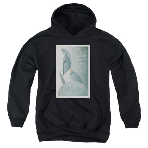 Star Trek/tos Episode 54-youth Pull-over Hoodie-black