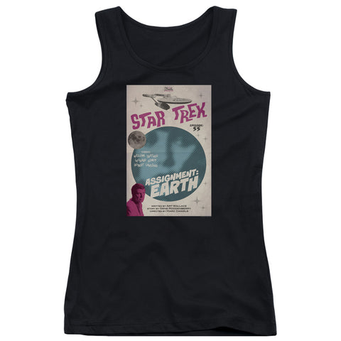 Star Trek/tos Episode 55-juniors Tank Top-black