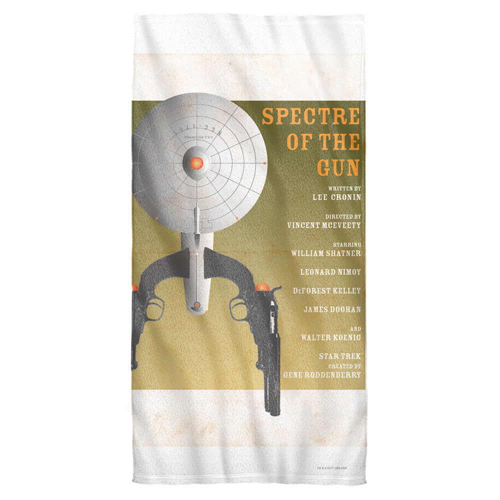 Star Trek/tos Episode 61-cotton Front / Poly Back Beach Towel-white