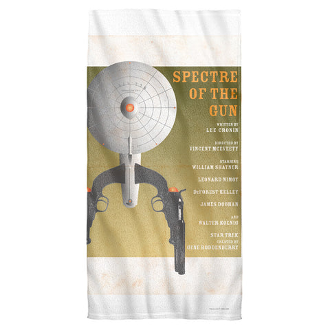Star Trek/tos Episode 61-cotton Front / Poly Back Beach Towel-white