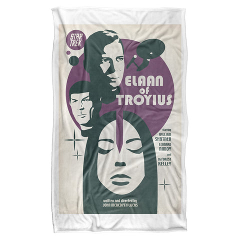 Star Trek/tos Episode 68-silky Touch Blanket-white