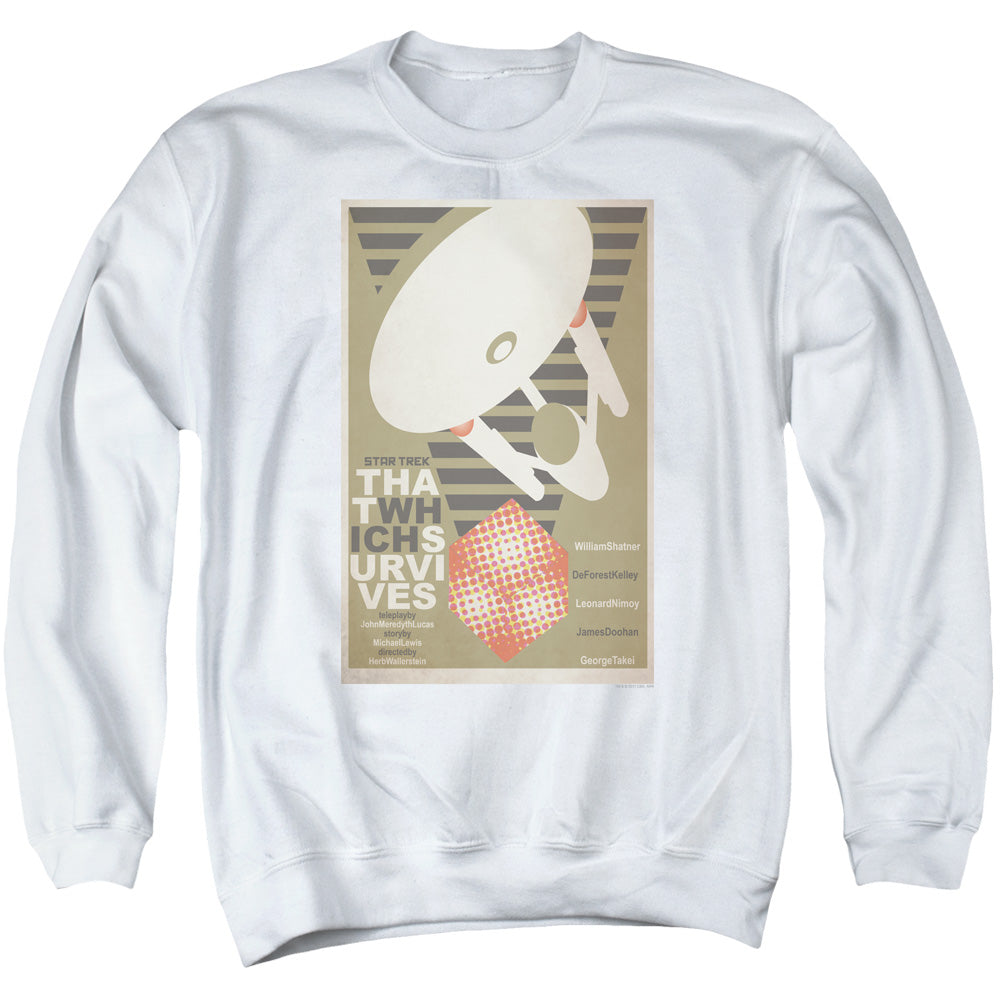 Star Trek/tos Episode 72-adult Crewneck Sweatshirt-white