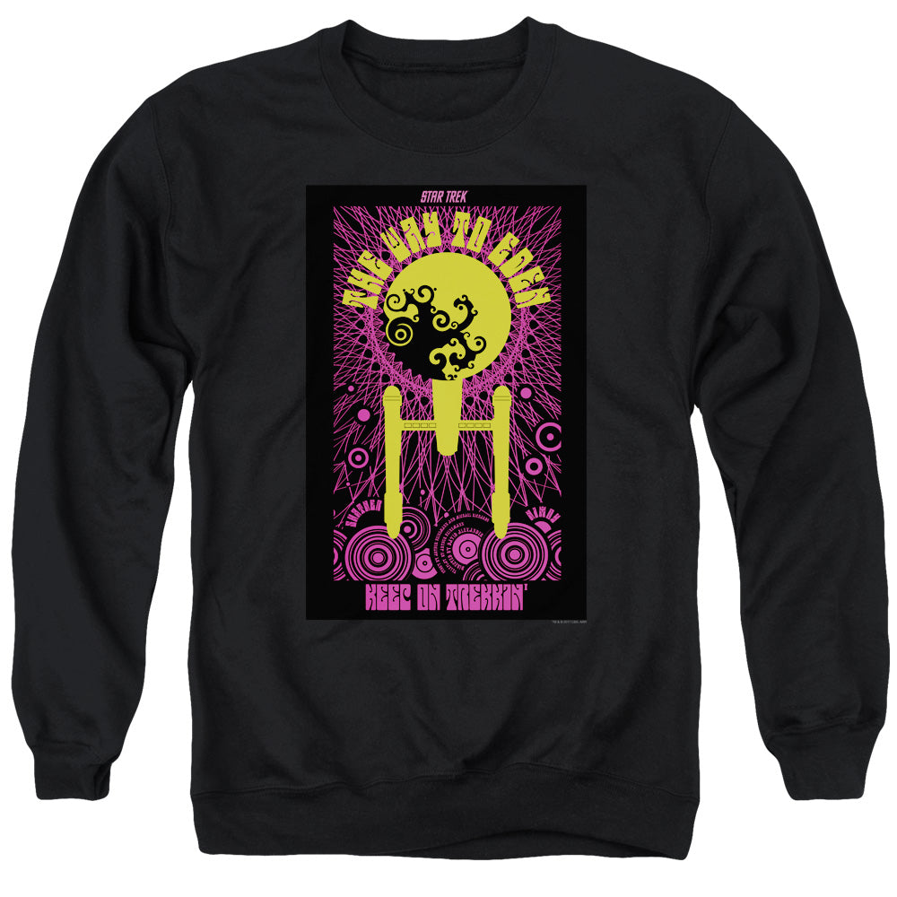 Star Trek/tos Episode 75-adult Crewneck Sweatshirt-black