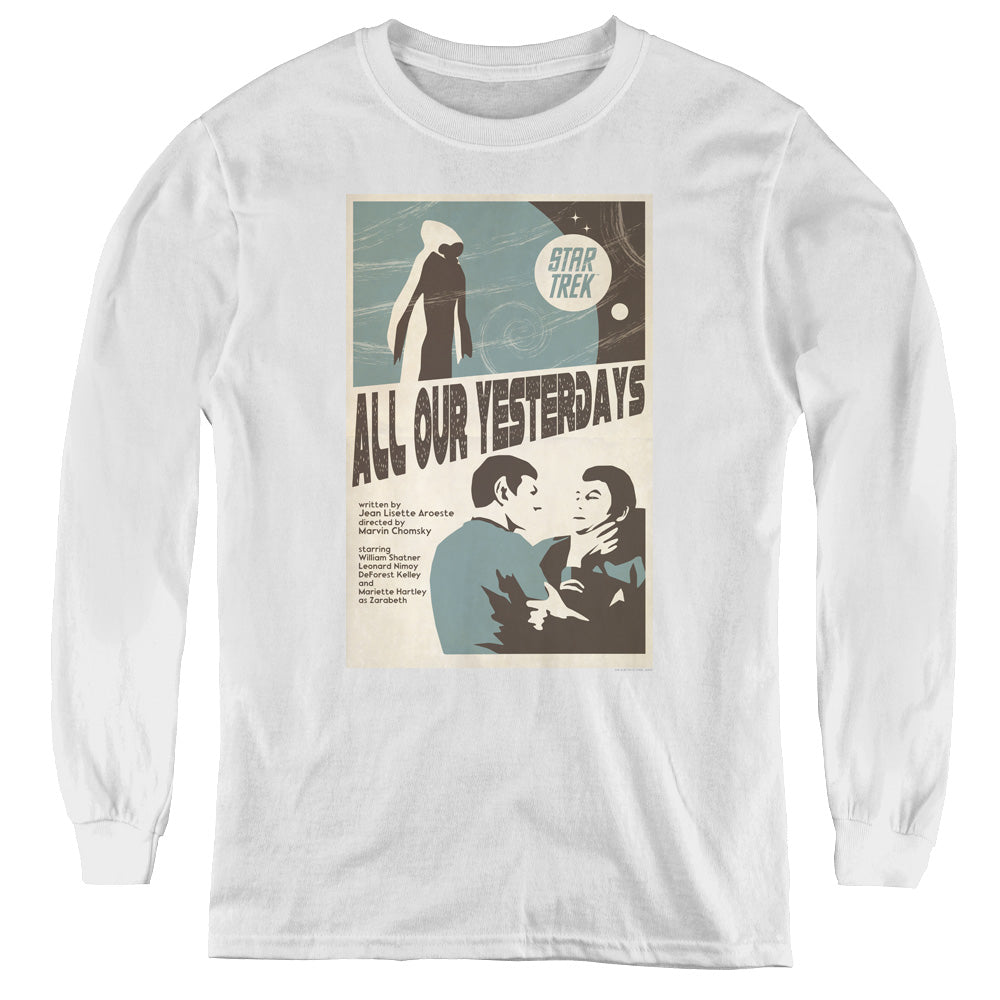 Star Trek/tos Episode 78-youth Long Sleeve Tee-white