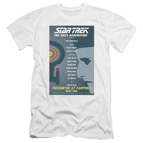 Star Trek/tng Season 1 Episode 2-premuim Canvas Adult Slim Fit 30/1-white