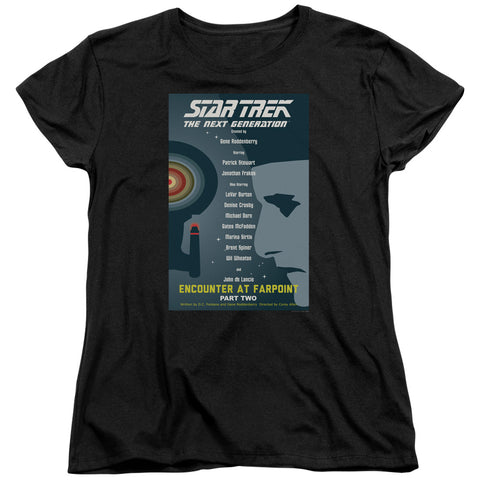 Star Trek/tng Season 1 Episode 2-s/s Womens Tee-black