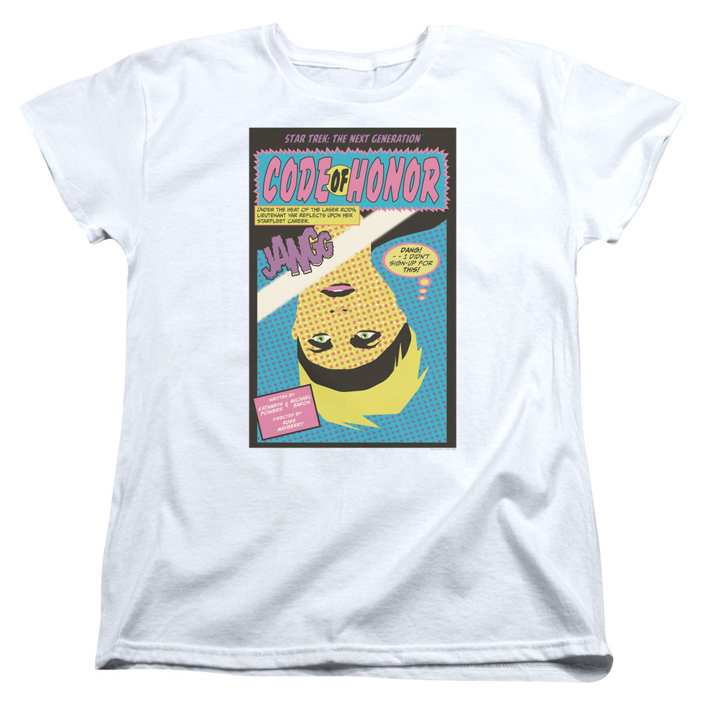 Star Trek/tng Season 1 Episode 4-s/s Womens Tee-white