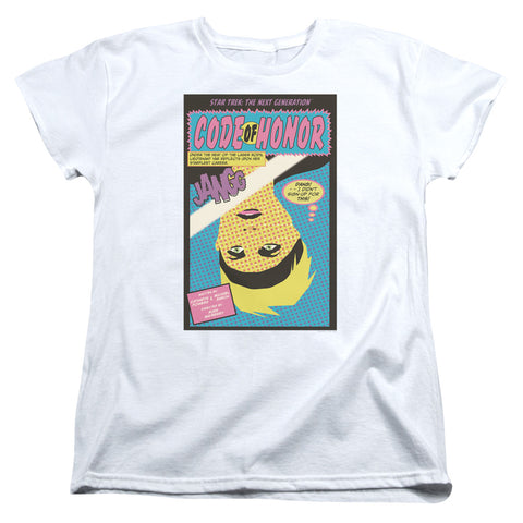 Star Trek/tng Season 1 Episode 4-s/s Womens Tee-white