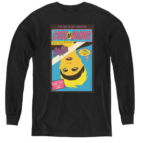 Star Trek/tng Season 1 Episode 4-youth Long Sleeve Tee-black
