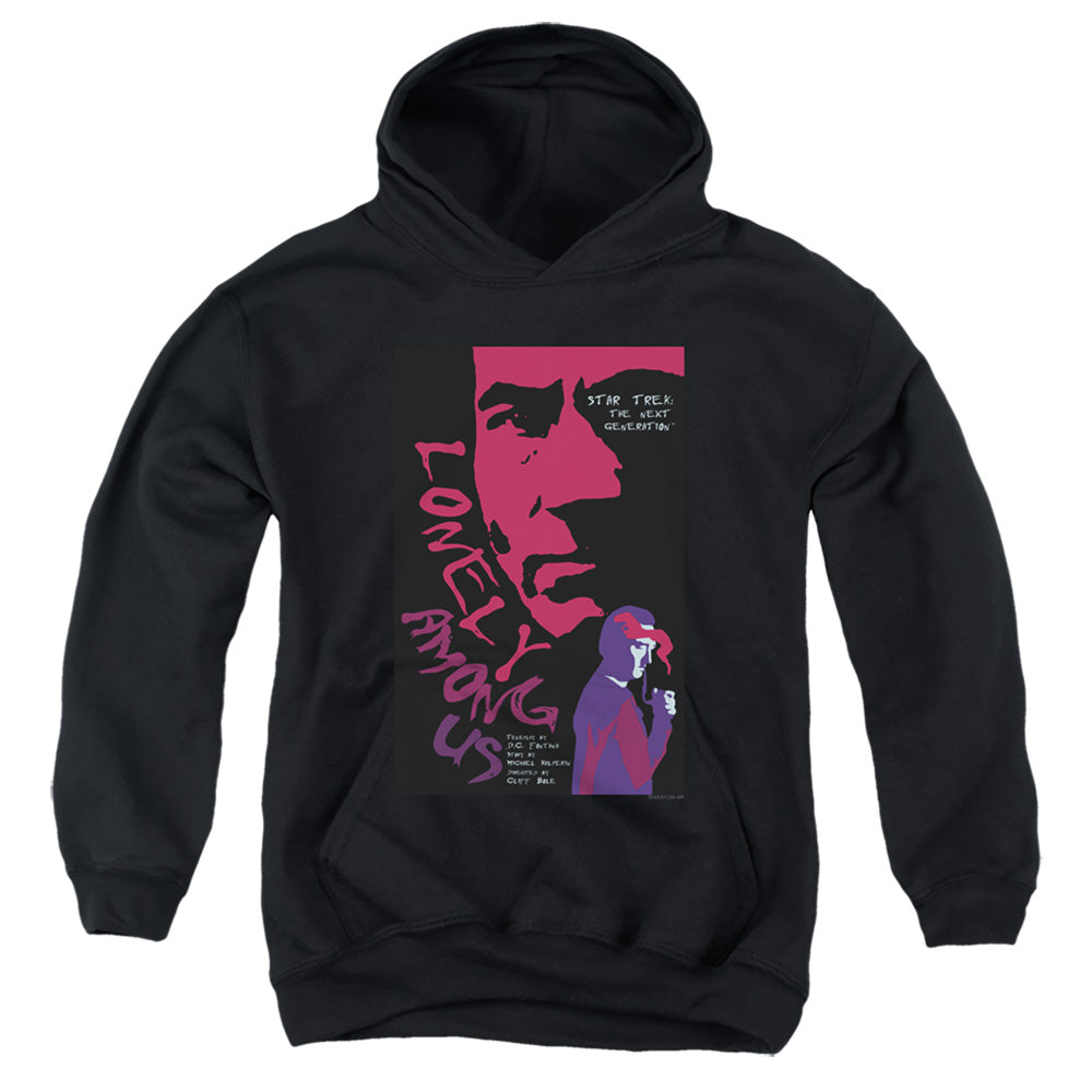 Star Trek/tng Season 1 Episode 7-youth Pull-over Hoodie-black