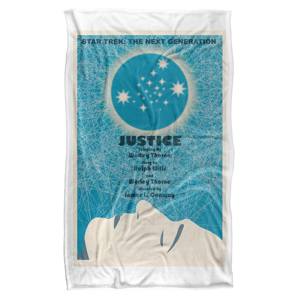 Star Trek/tng Season 1 Episode 8-silky Touch Blanket-white