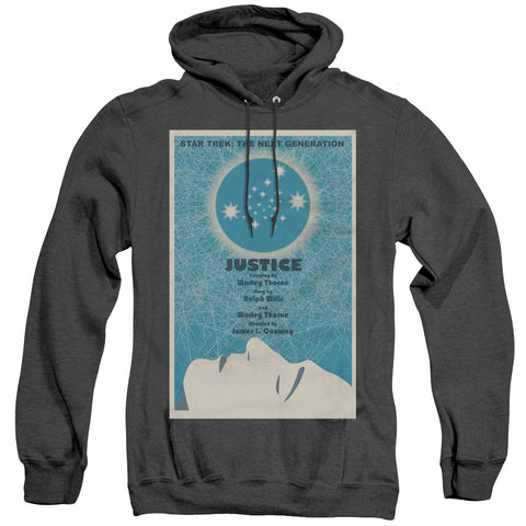 Star Trek/tng Season 1 Episode 8-adult Heather Hoodie-black