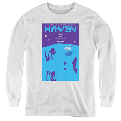 Star Trek/tng Season 1 Episode 11-youth Long Sleeve Tee-white