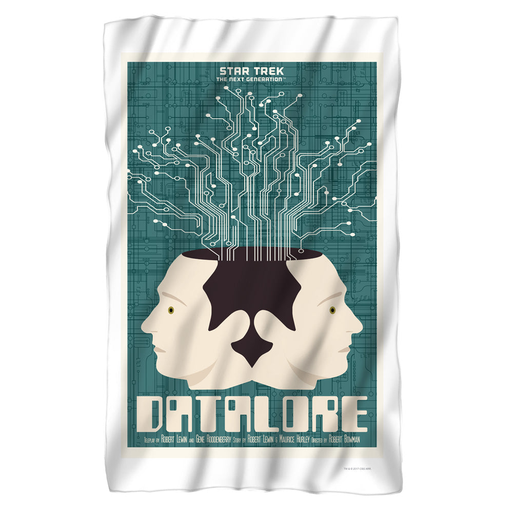 Star Trek/tng Season 1 Episode 13-fleece Blanket-white