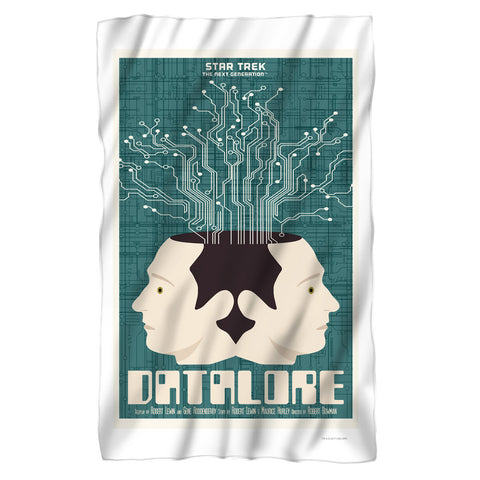 Star Trek/tng Season 1 Episode 13-fleece Blanket-white