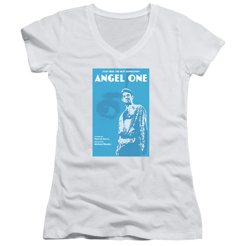 Star Trek/tng Season 1 Episode 14-junior V-neck-white