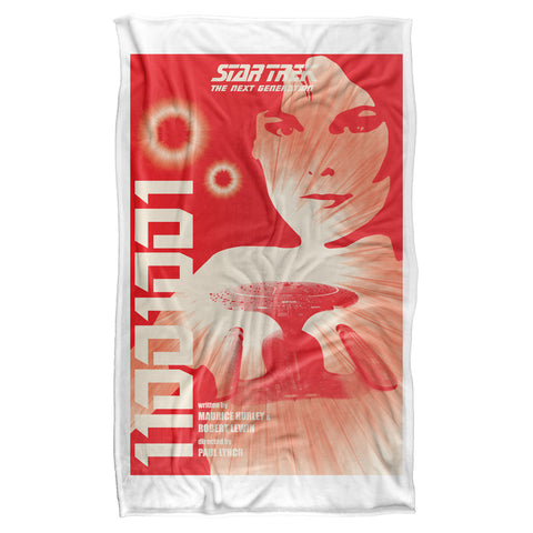 Star Trek/tng Season 1 Episode 15-silky Touch Blanket-white