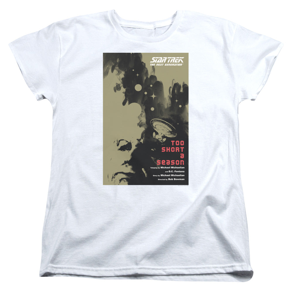 Star Trek/tng Season 1 Episode 16-s/s Womens Tee-white