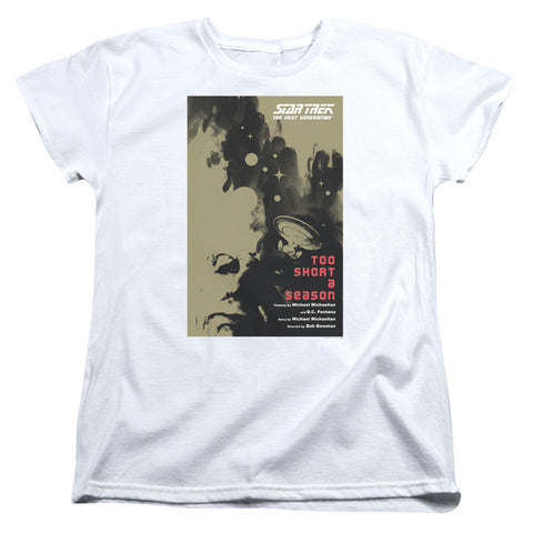 Star Trek/tng Season 1 Episode 16-s/s Womens Tee-white