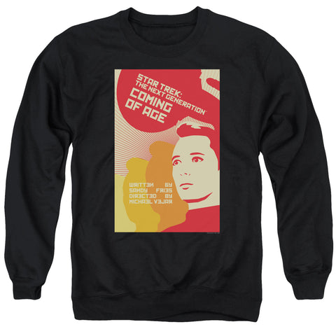 Star Trek/tng Season 1 Episode 19-adult Crewneck Sweatshirt-black