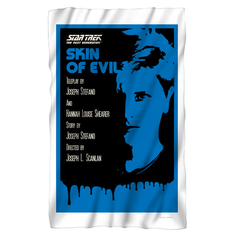 Star Trek/tng Season 1 Episode 23-fleece Blanket-white