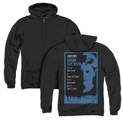 Star Trek/tng Season 1 Episode 23 (back Print) - Adult Zipper Hoodie-black