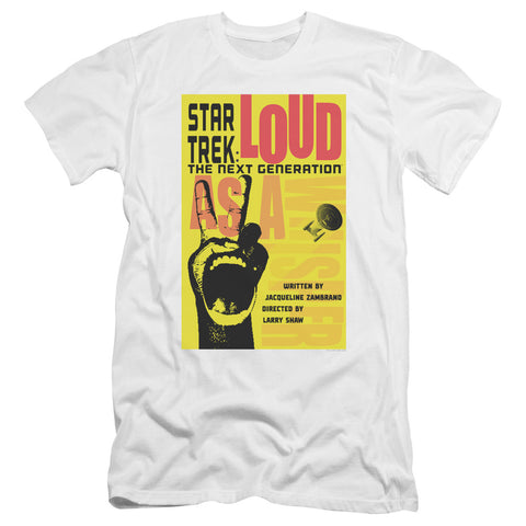 Star Trek/tng Season 2 Episode 5-premuim Canvas Adult Slim Fit 30/1-white