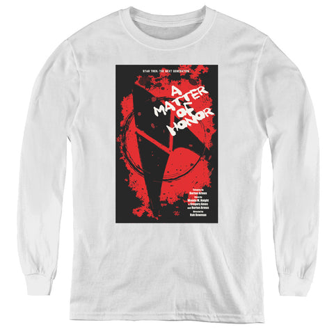 Star Trek/tng Season 2 Episode 8-youth Long Sleeve Tee-white