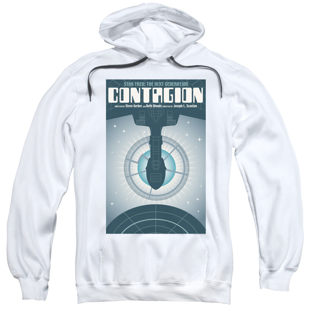 Star Trek/tng Season 2 Episode 11-adult Pull-over Hoodie-white