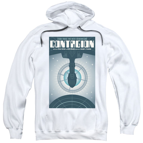 Star Trek/tng Season 2 Episode 11-adult Pull-over Hoodie-white