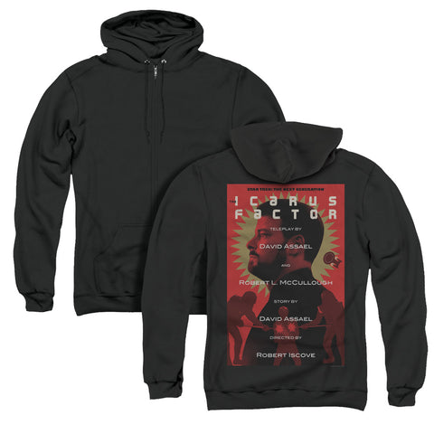 Star Trek/tng Season 2 Episode 14 (back Print) - Adult Zipper Hoodie-black