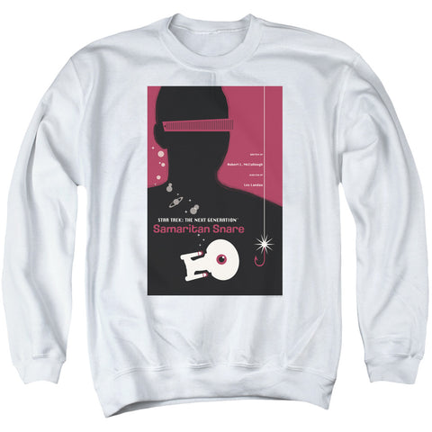 Star Trek/tng Season 2 Episode 17-adult Crewneck Sweatshirt-white