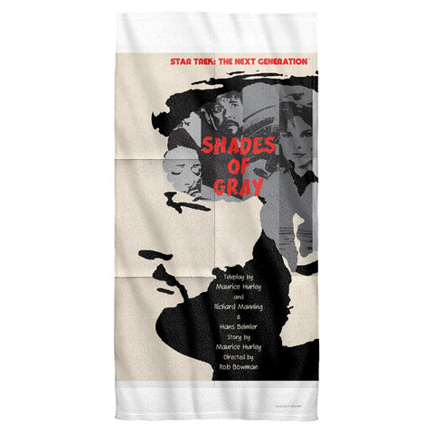 Star Trek/tng Season 2 Episode 22-cotton Front / Poly Back Beach Towel-white