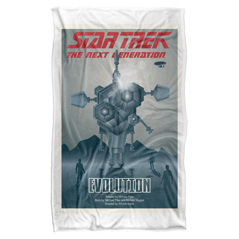Star Trek/tng Season 3 Episode 1-silky Touch Blanket-white