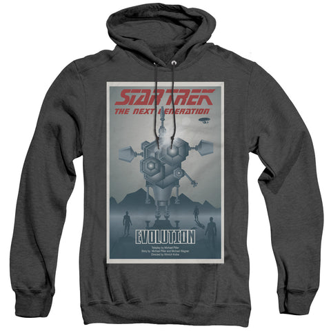 Star Trek/tng Season 3 Episode 1-adult Heather Hoodie-black
