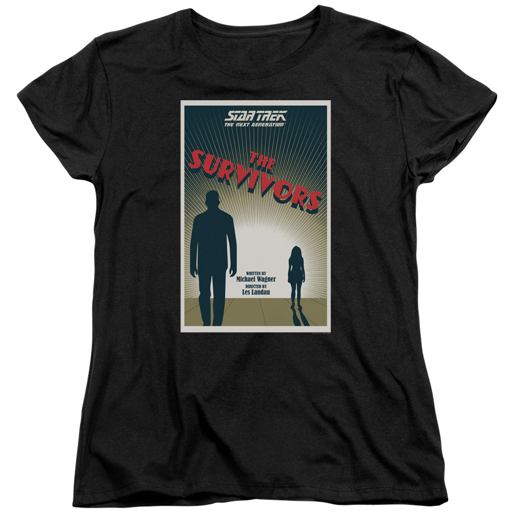 Star Trek/tng Season 3 Episode 3-s/s Womens Tee-black
