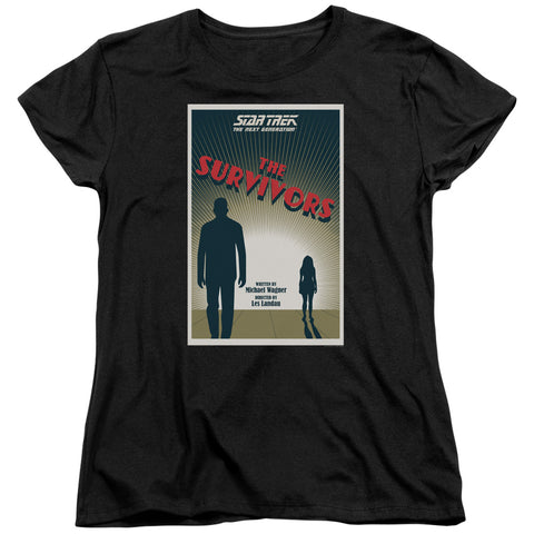 Star Trek/tng Season 3 Episode 3-s/s Womens Tee-black