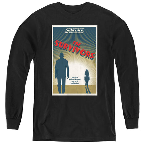 Star Trek/tng Season 3 Episode 3-youth Long Sleeve Tee-black